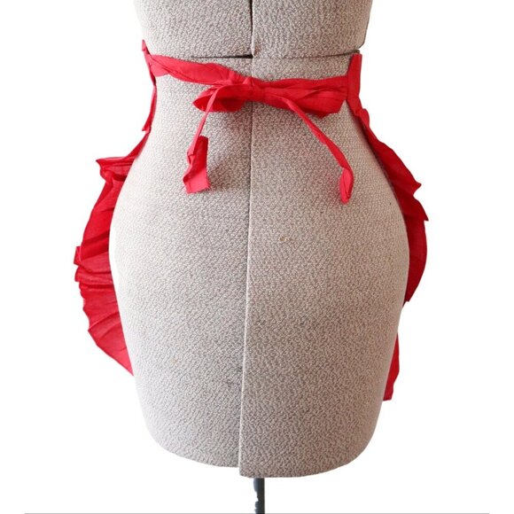 Vintage Half Apron Scottish Wemyss Bay Thistle Pocket - Picture 2 of 4